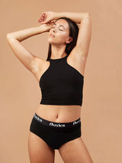 woman wearing fluxies boyshort period pants